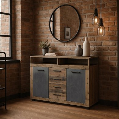 Комод Mebel Elit BLAGO MIDI B Темный дуб W.LUNA/MIDIB/OSD/MA/KOM2D4S фото - 5