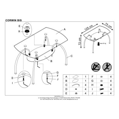 Обеденный стол Halmar CORWIN BIS Серебристый - 2 Обеденный стол Halmar CORWIN BIS Серебристый V-CH-CORWIN_BIS-ST фото - 2