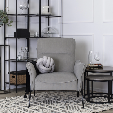 Кресло мягкое Mebel Elit ALBERTO Серый ME.ALBERTO/P/T/FW фото - 7