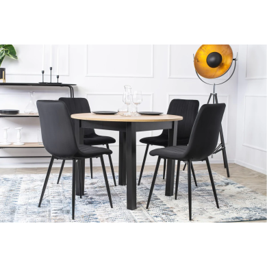 Обеденный комплект мебели Mebel Elit HARRY IBIS | Дуб артизан / Черный harry/ibis/artcza фото - 2