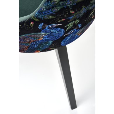 Обідній стілець Halmar ENDO Welur Темно-зелений V-PL-ENDO-CZARNY-C.ZIELONY фото - 8