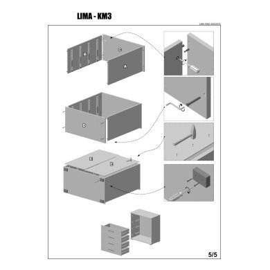 Комод Halmar Lima KM-3 | Белый V-PL-LIMA-KM3-BIAŁY фото - 2