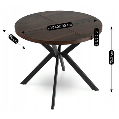 Розкладний обідній стіл Mebel Elit LUGO Горіх - 12 Розкладний обідній стіл Mebel Elit LUGO Горіх ME.LUGO/O/CZ/S фото - 12