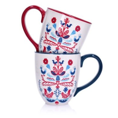 Кружка Duka Scandik 800 мл | Білий/Червоний/Принт - 3 Кружка Duka Scandik 800 мл | Білий/Червоний/Принт 1216669 фото - 3