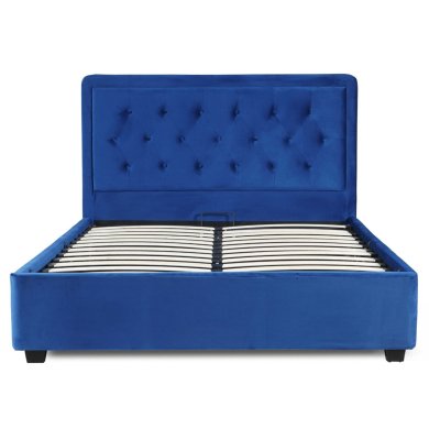 Ліжко Mebel Elit CROS Welur 160x200 см Синій ME.CROS/160/GR/V/LOZZPOJ фото - 4