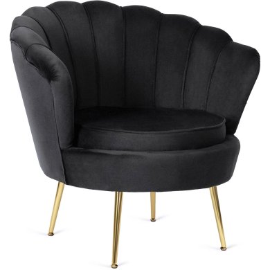 Крісло м'яке з підставкою Mebel Elit GRAND Welur Чорний ME.GRAND/CZ/V/FW фото - 2