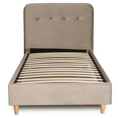 Кровать Mebel Elit DENNIS Welur 90x200 см Бежевый - 3 Кровать Mebel Elit DENNIS Welur 90x200 см Бежевый ME.DENNIS/90/BZ/V/LOZ фото - 3