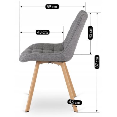 Обідній стілець Mebel Elit KATHY Сірий ME.KATHY/P/D/T/K фото - 10