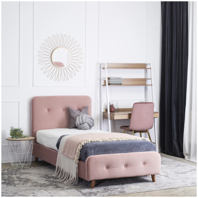 Кровать Mebel Elit MIKEL Welur 90x200 см Розовый ME.MIKEL/90/R/V/LOZ