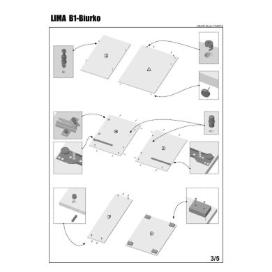 Письменный стол Halmar LIMA B-1 Дуб сонома V-PL-LIMA-B1-SONOMA фото - 4