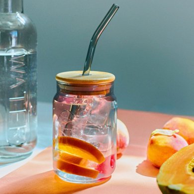 Склянка з кришкою та трубочкою Homla TEEGAN 450 мл Прозорий - 5 Склянка з кришкою та трубочкою Homla TEEGAN 450 мл Прозорий 228153 фото - 5