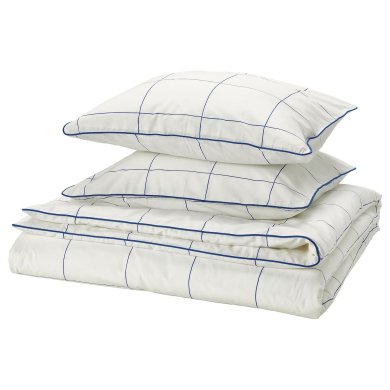IKEA Комплект постельного белья BREDVECKLARE 200х200 см Белый (ИКЕА БРЕДВЕККЛЭР) 60579328