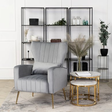 Кресло мягкое Mebel Elit DIANA Welur Серый - 7 Кресло мягкое Mebel Elit DIANA Welur Серый ME.DIANA/P/ZL/V/FW фото - 7