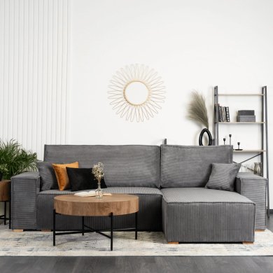 Розкладний диван Mebel Elit ALEX Темно-сірий - 5 Розкладний диван Mebel Elit ALEX Темно-сірий MGK.FILO/LINCOLN90/NAR фото - 5