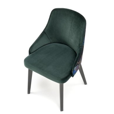 Обідній стілець Halmar ENDO Welur Темно-зелений V-PL-ENDO-CZARNY-C.ZIELONY фото - 7