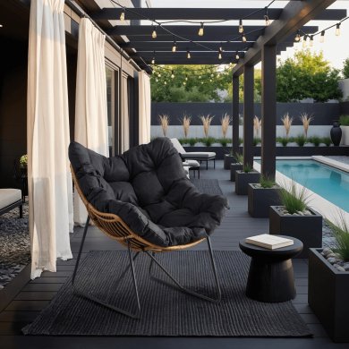 Садове крісло Mebel Elit FIN Чорний ME.FIN/CZ/T/FW фото - 4