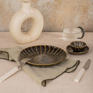 Десертна тарілка Homla MELIDA 21 см Темно-зелений - 4 Десертна тарілка Homla MELIDA 21 см Темно-зелений 241352 фото - 4