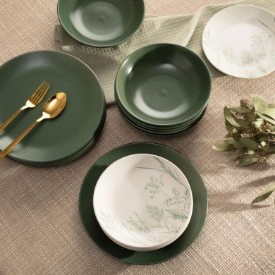 Набір тарілок Homla BARI 18 шт Зелений 239474 фото - 11
