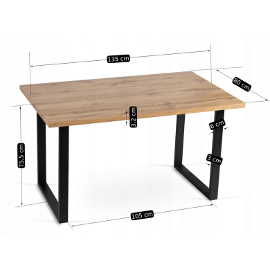 Обідній стіл Mebel Elit GLOS Дуб золотий - 10 Обідній стіл Mebel Elit GLOS Дуб золотий ME.GLOS/D/S фото - 10