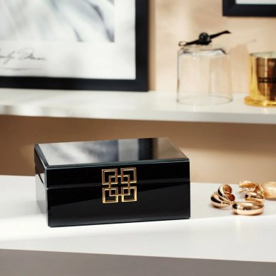 Скринька для прикрас Homla CARNIVAL 19x15x8 см Чорний - 8 Скринька для прикрас Homla CARNIVAL 19x15x8 см Чорний 237524 фото - 8