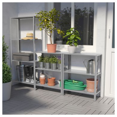 IKEA Стеллаж HYLLIS Серебристый (ИКЕА HYLLIS) 39318031 фото - 3