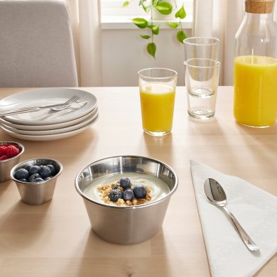 Миска GRILLTIDER Серебристый - 5 IKEA Миска GRILLTIDER Серебристый (ИКЕА ГРИЛЛТАЙДЕР) 70564736 фото - 5