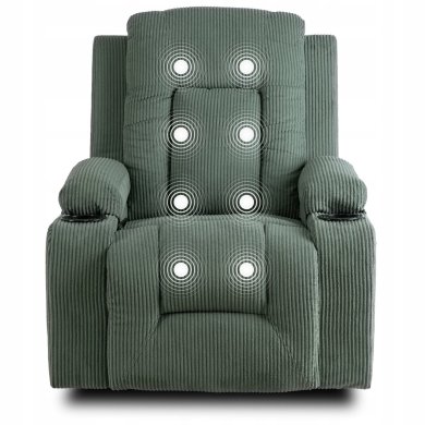 Крісло м'яке розкладне масажне з реклайнером Mebel Elit BOX Velvet Зелений - 12 Крісло м'яке розкладне масажне з реклайнером Mebel Elit BOX Velvet Зелений ME.BOX2/Z/SZTR/FW фото - 12