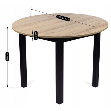 Обеденный комплект Mebel Elit HARRY VIKI | Дуб Ривьера / Синий HARRY/DR/CZ/S/VIKI/GR/V/Z4/K фото - 12