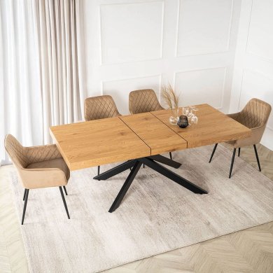 Раскладной обеденный стол Mebel Elit HAMPTON Дуб золотой ME.HAMPTON/D/CZ/S160-240 фото - 7