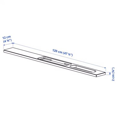 IKEA Модуль для стола MITTZON 120x12 см Белый 10531268 фото - 5