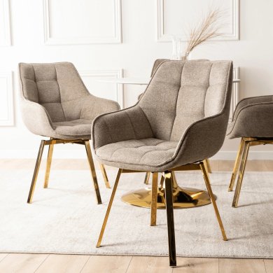 Обеденный стул поворотный Mebel Elit MIA Бежевый ME.MIA2/BZ/ZL/T/K фото - 6