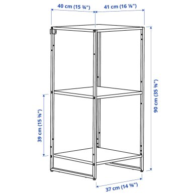 IKEA Стеллаж JOSTEIN Белый (ИКЕА ЖОСТЕЙН) 39436925 фото - 7