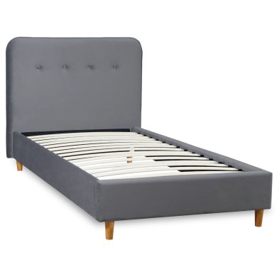 Кровать Mebel Elit DENNIS Welur 90x200 см Темно-серый - 2 Кровать Mebel Elit DENNIS Welur 90x200 см Темно-серый ME.DENNIS/90/CP/V/LOZ фото - 2