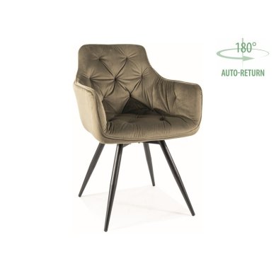 Обідній стілець поворотний Signal MANGO VELVET Оливковий MANGOVCOL фото - 2