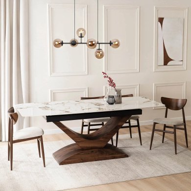 Розкладний обідній стіл Mebel Elit ALICANTE Marmur Горіх ME.ALICANTE/B/O/S160-200 фото - 6