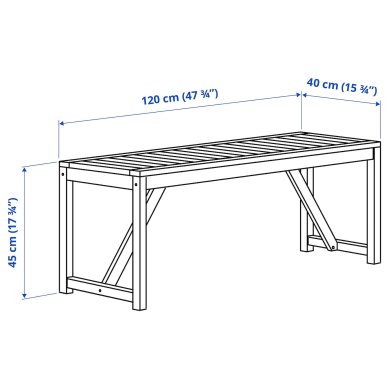 IKEA Комплект садових меблів NAMMARO Дерево (ИКЕА НАММАРО) 09491211 фото - 4