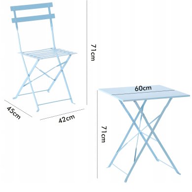 Комплект складной садовой мебели Garden Line GOM5165 Серый - 5 Комплект складной садовой мебели Garden Line GOM5165 Серый GOM5165 фото - 5