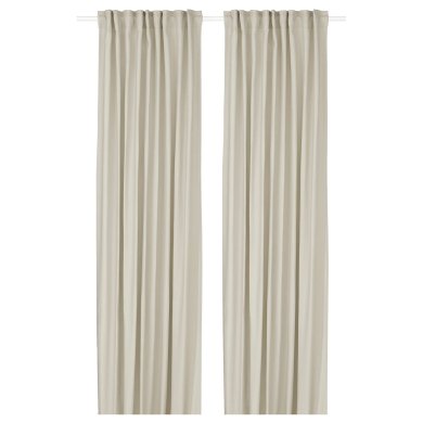 IKEA Шторы GINSTMOTT 145х300 см 2 шт Бежевый (ИКЕА ГИНСТОТТ) 40597173