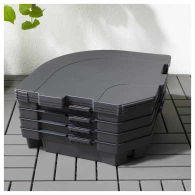 IKEA Основа для садового зонта SVARTO 99х99 см Темно-серый (ИКЕА SVARTÖ) 10285328 фото - 2