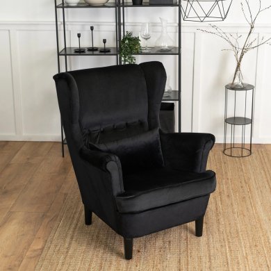 Крісло м'яке Mebel Elit KLARIS 2 Welur Чорний ME.KLARIS2/CZ/V/FW фото - 9