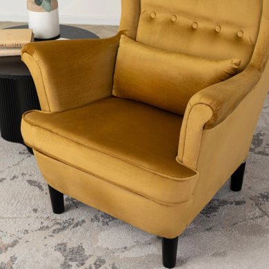 Крісло м'яке Mebel Elit KLARIS 2 Welur Гірчичний ME.KLARIS2/CU/V/FW фото - 10