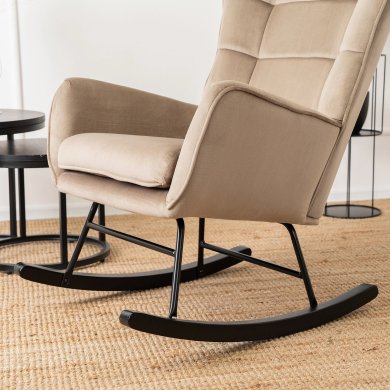 Кресло-качалка мягкое Mebel Elit JACKSON Welur Бежевый - 10 Кресло-качалка мягкое Mebel Elit JACKSON Welur Бежевый ME.JACKSON/BZ/V/FW фото - 10