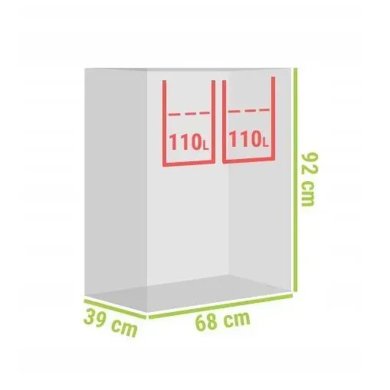 Бокс для сортировки мусора Keter/Kis SPLIT PREMIUM 220 л Серый 240623-1 фото - 9