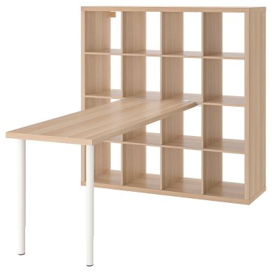 IKEA Стелаж зі столом KALLAX/LAGKAPTEN Дерево (ИКЕА КАЛЛАКС/ЛАГКАПТЕН) 99481670