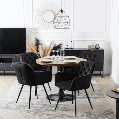 Обеденный стул поворотный Mebel Elit IDA Welur Черный ME.IDA/CZ/V/K фото - 6