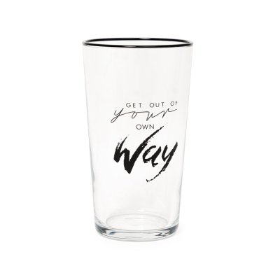 Стакан Homla VIDE own way 0,5 л | Прозрачный / Черный принт 215080