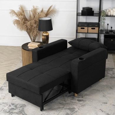 Крісло м'яке розкладне Mebel Elit SOLOR Чорний ME.SOLOR/CZ/T/FW фото - 13