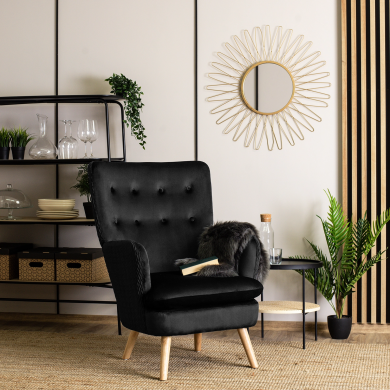 Кресло мягкое Mebel Elit SANTOS Черный - 5 Кресло мягкое Mebel Elit SANTOS Черный ME.SANTOS/CZ/DK/V/FW фото - 5