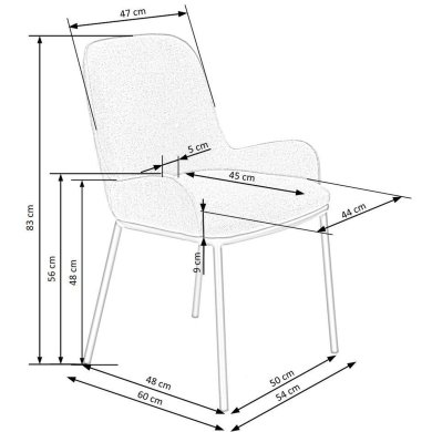 Обеденный стул Halmar K-481 Бежевый V-CH-K/481-KR-BEŻOWY фото - 10