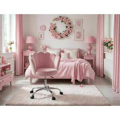 Офісне крісло Signal ROSE Welur Рожевий OBRROSEVRA фото - 3